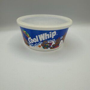 Vintage Summer Bear Cool Whip Container w/ Lid - EMPTY